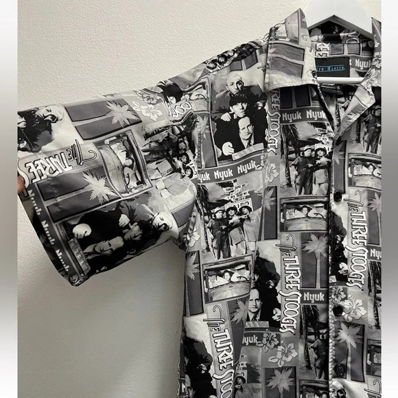 Men’s Ralph Marlin The Three Stooges Button Shirt - Picture 3 of 5